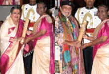 Photo of Padma Bhushan : राष्ट्रपति द्रौपदी मुर्मू ने अभिनेता मिथुन चक्रवर्ती और पॉप क्वीन उषा उत्थुप को पद्म भूषण से किया सम्मानित 
