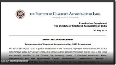 Photo of ICAI CA परीक्षा 2025 स्थगित: भारत-पाकिस्तान तनाव की वजह से लिए गया बड़ा फैसला !