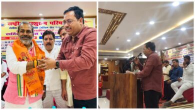 Photo of हापुड़ में राष्ट्रीय परशुराम परिषद का क्षेत्रीय सम्मेलन सम्पन्न: बक्सर बिहार से ब्लॉक प्रमुख दुर्गा चरण मिश्रा ने कहा – “ब्राह्मणों को चार संतानें अवश्य करनी चाहिए”