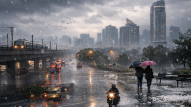 Photo of नोएडा में बारिश ने बढ़ाई ठिठुरन, जानिए आने वाले दिनों में मौसम का हाल 