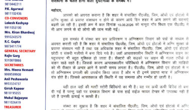 Photo of नोएडा में पीजी, जिम, ओयो और होटलों की अग्नि सुरक्षा जांच की मांग, कोनरवा अध्यक्ष पी एस जैन ने सीईओ को सौंपा ज्ञापन